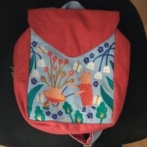 Colorful Bear and Floral Backpack